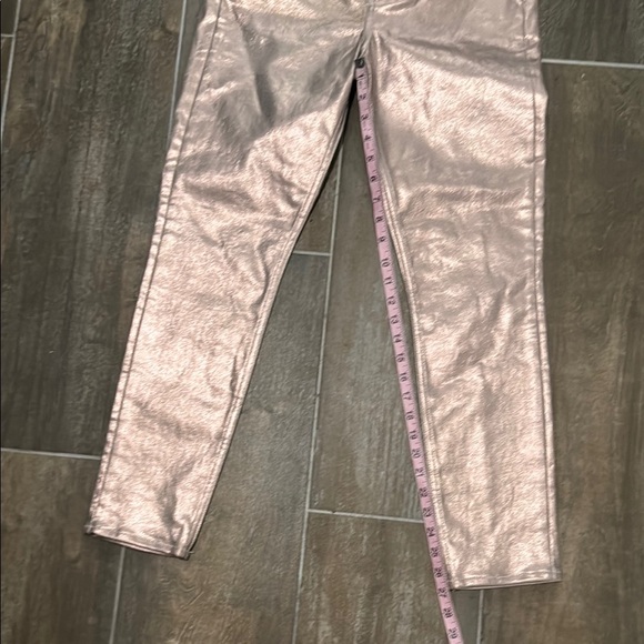 NWT GRLFRND Karolina Pink Metallic Skinny Jeans Size 27 Festival Disco Luxury - Picture 16 of 16